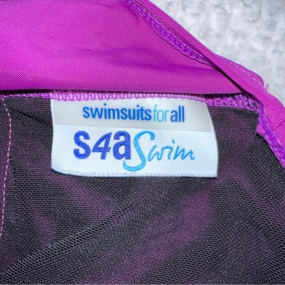 Swimsuit For All Purple Halter Top Cup Flattering One Piece Swimsuit NWT Size 16 - Picture 7 of 12